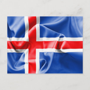 Iceland Flag Postcard