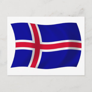 Iceland Flag Postcard