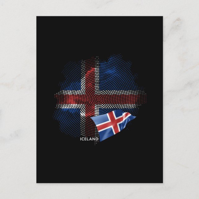 Iceland flag postcard (Front)