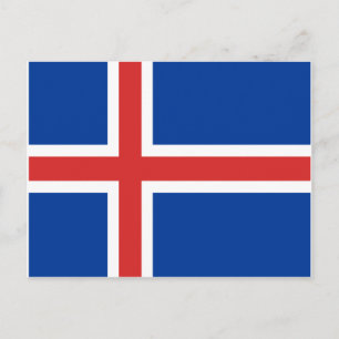Iceland flag postcard