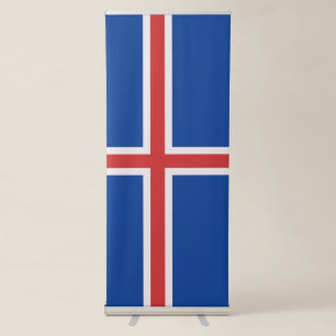 Iceland flag retractable banner