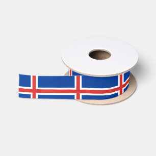 Iceland Flag Satin Ribbon