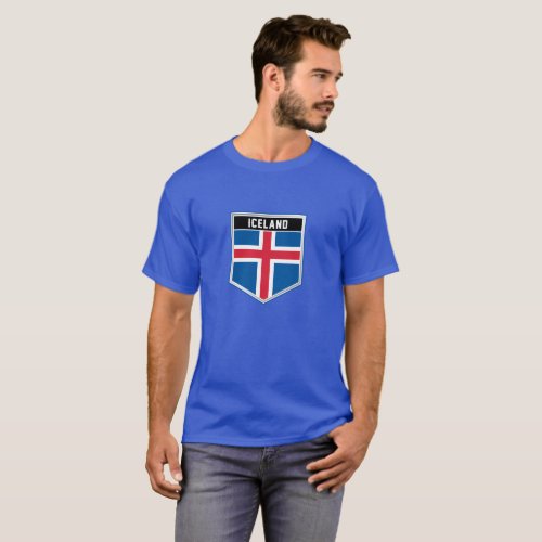 Iceland Flag Shield T_Shirt