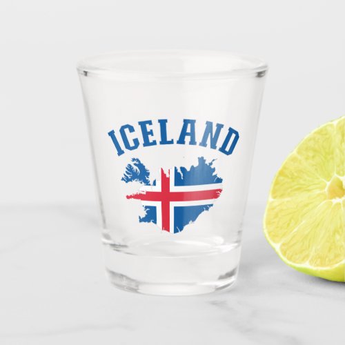 Iceland flag     shot glass