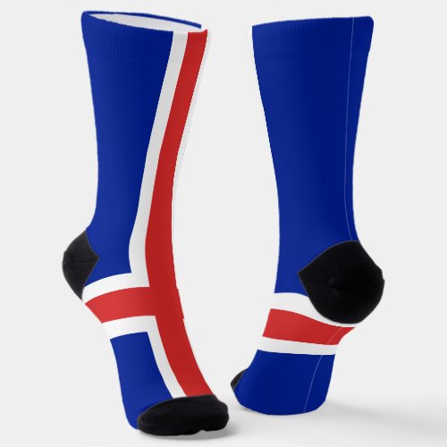 Iceland flag socks