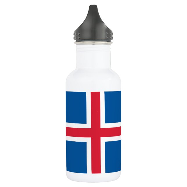 Iceland Flag Stainless Steel Water Bottle (Left)