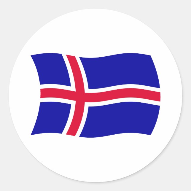 Iceland Flag Sticker (Front)