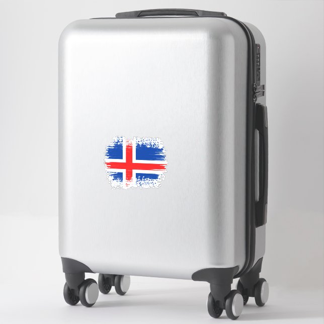 Iceland flag sticker (Suitcase)