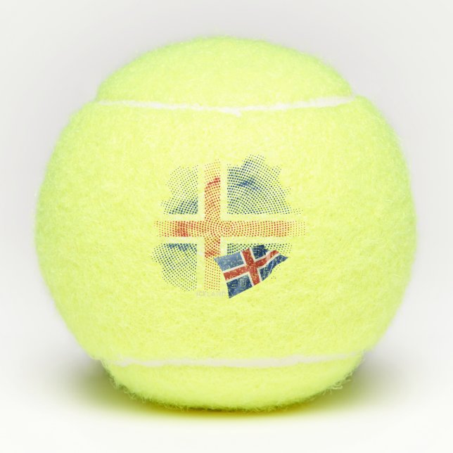 Iceland flag tennis balls (Front)