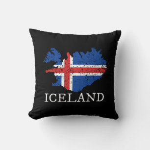 Iceland Flag Throw Pillow