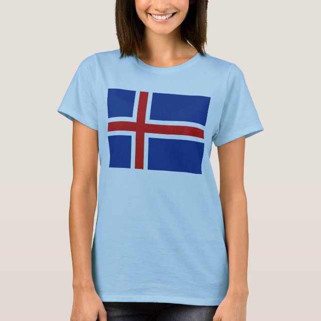 Iceland Flag x Map T-Shirt (Front)