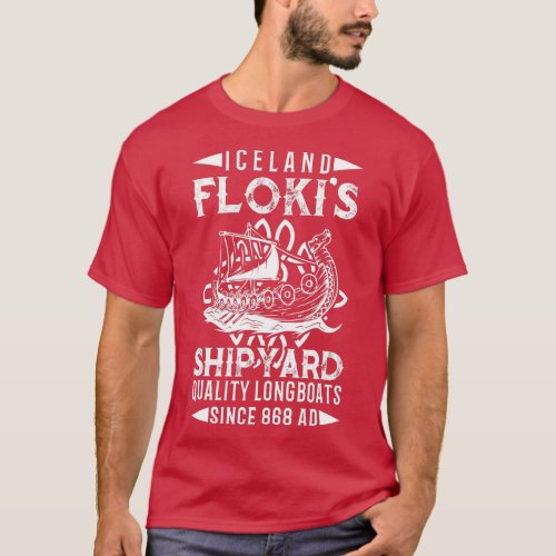 Iceland Flokis Shipyard Nordic Mythology Viking T_Shirt