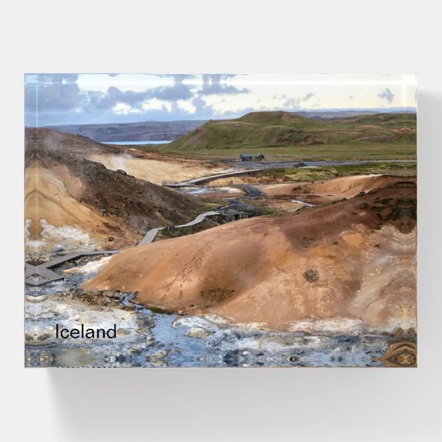 Iceland geothermal - paperweight (Front)