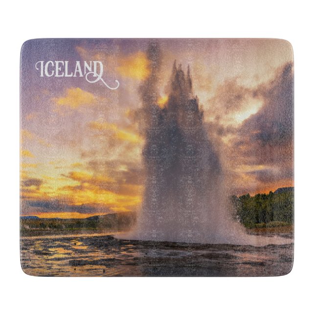 Iceland Geyser Cutting Board (Front)