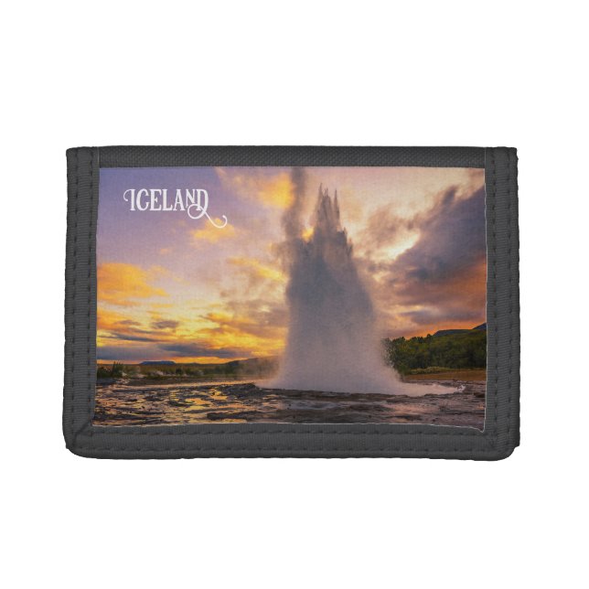 Iceland Geyser Trifold Wallet (Front)
