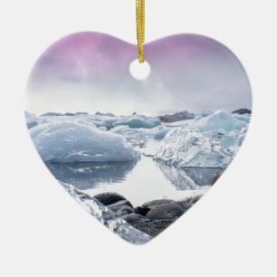 Iceland Glacier Lagoon Ceramic Ornament