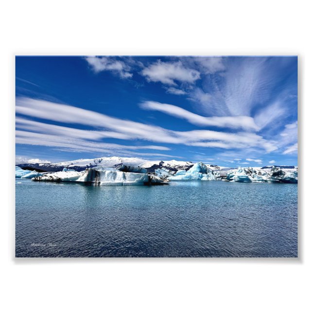 Iceland glacier lagoon photo print (Front)