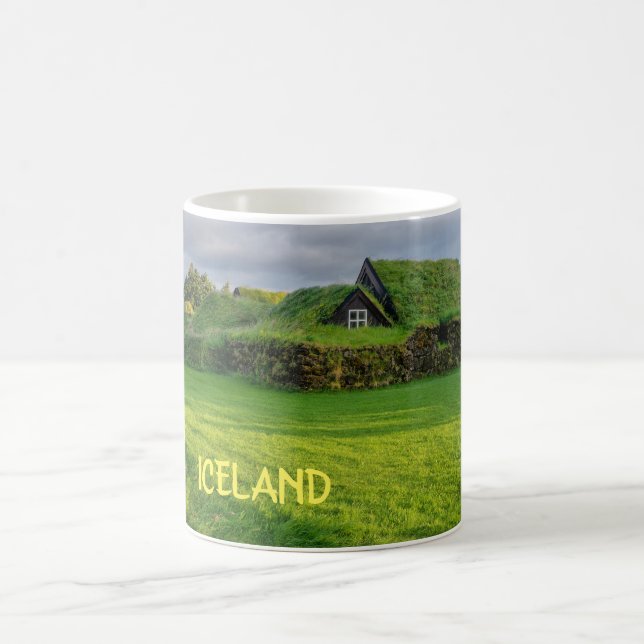Iceland - Green House Coffee Mug (Center)