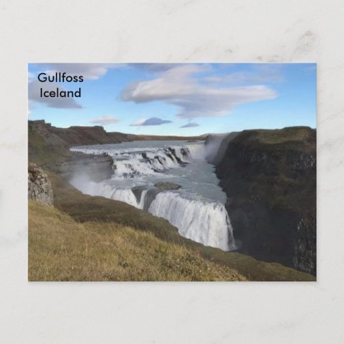 Iceland _ Gullfoss Waterfall Postcard