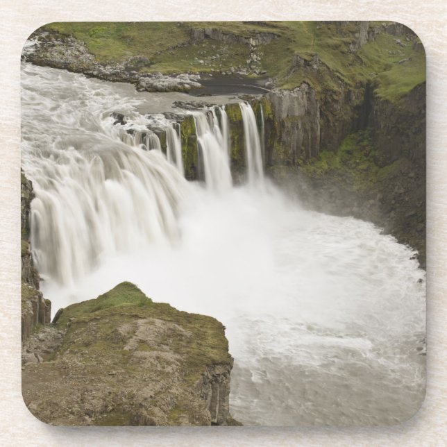Iceland. Hafragilsfoss waterfall in Beverage Coaster (Front)