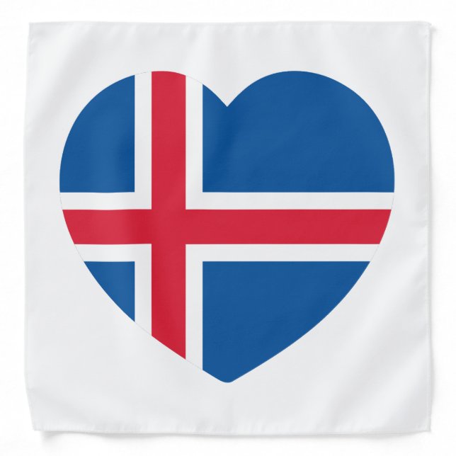 Iceland Heart Flag Bandana (Front)