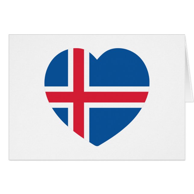 Iceland Heart Flag Greeting Cards (Front Horizontal)