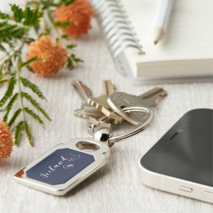 Iceland Heart Keyring, Icelandic Keychain