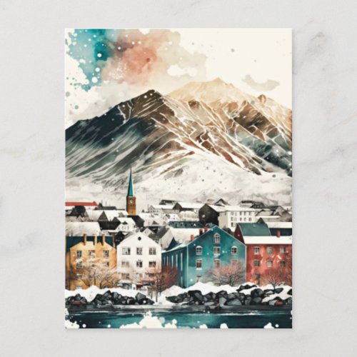 Iceland Holiday Postcard