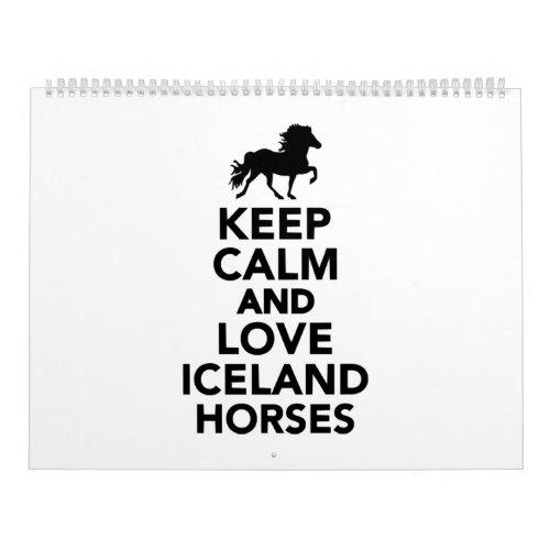 Iceland Horse Calendar