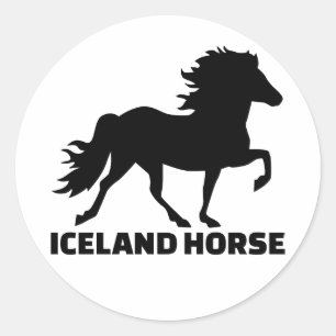 Iceland horse classic round sticker
