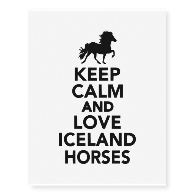 Iceland Horse Temporary Tattoos (Front)
