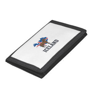 Iceland Horse Vintage Flag Vector Shirt Design_1 Trifold Wallet