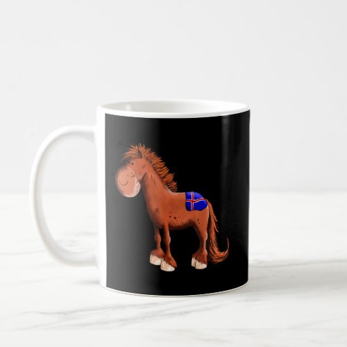 Iceland Horse With Iceland Flag  Coffee Mug