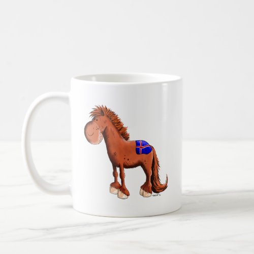 Iceland Horse With Iceland Flag  Coffee Mug