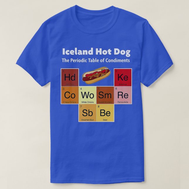 Iceland Hot Dog Viking Cuisine Reykjavik T-Shirt (Design Front)