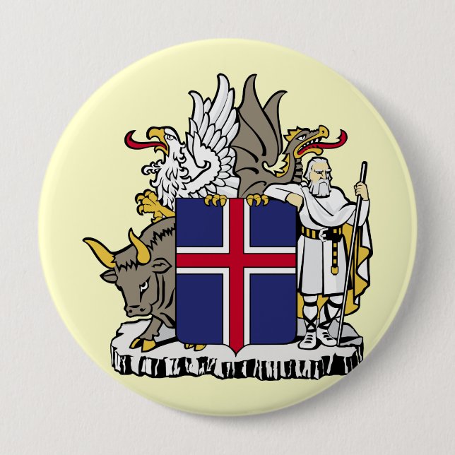 Iceland, Iceland Pinback Button (Front)