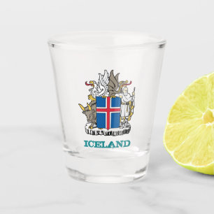 Iceland & Icelandic coat of arms, flag / party Shot Glass