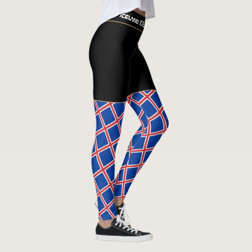 Iceland  Icelandic Flag fashion travelsport fan Leggings