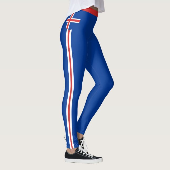 Iceland & Icelandic Flag fashion, travel/sport fan Leggings (Right)