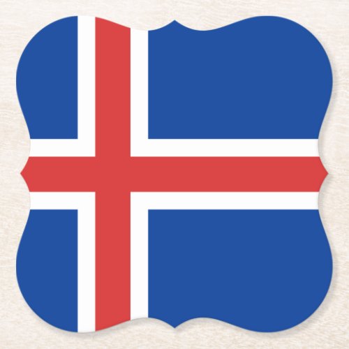 Iceland Icelandic Flag Paper Coaster