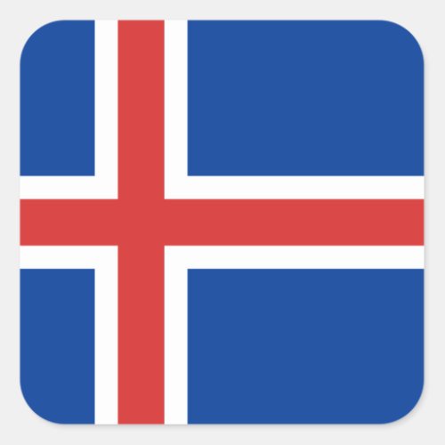 Iceland Icelandic Flag Square Sticker