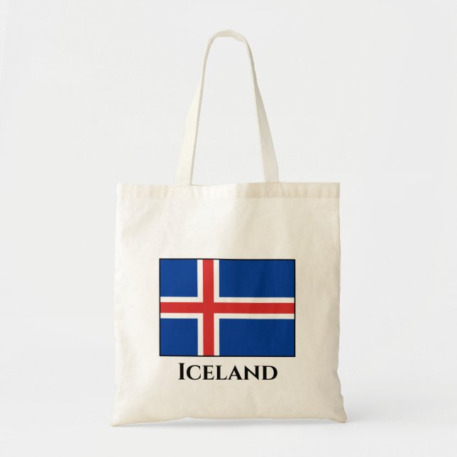 Iceland (Icelandic) Flag Tote Bag (Front)