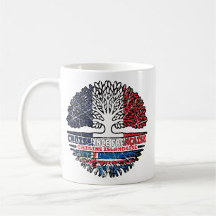 Iceland Icelandic French France Tree Roots Flag Coffee Mug