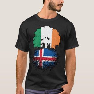 Iceland Icelandic Irish Ireland Tree Roots Flag T-Shirt