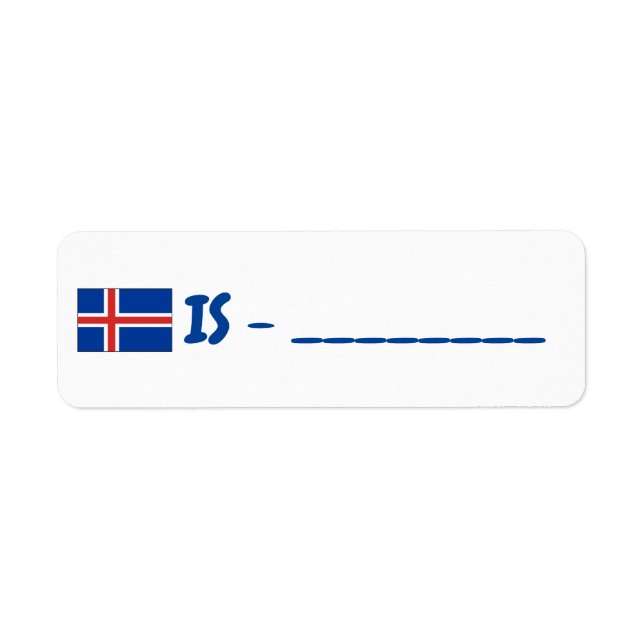 Iceland id postcrossing label (Front)