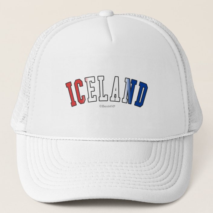 Iceland in National Flag Colors Trucker Hat