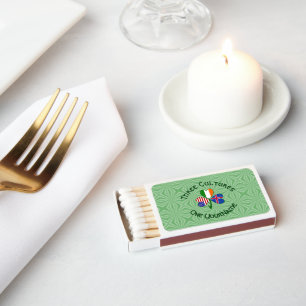 Iceland Ireland USA Shamrock Flag Personalized Matchboxes