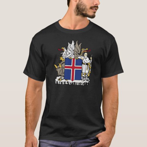 Iceland IS sland Coat of arms T_Shirt