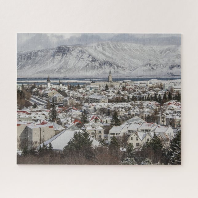 Iceland Jigsaw Puzzle - Reykjavik in Winter (Horizontal)