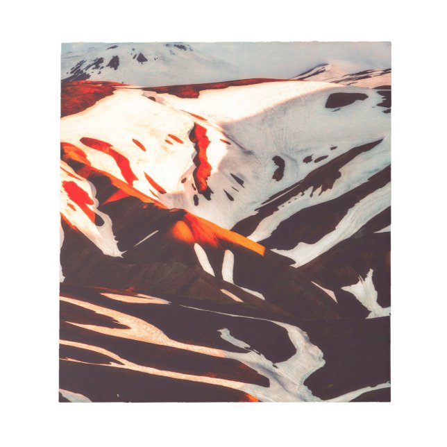 iceland landscape mountains snow notepad (Front)